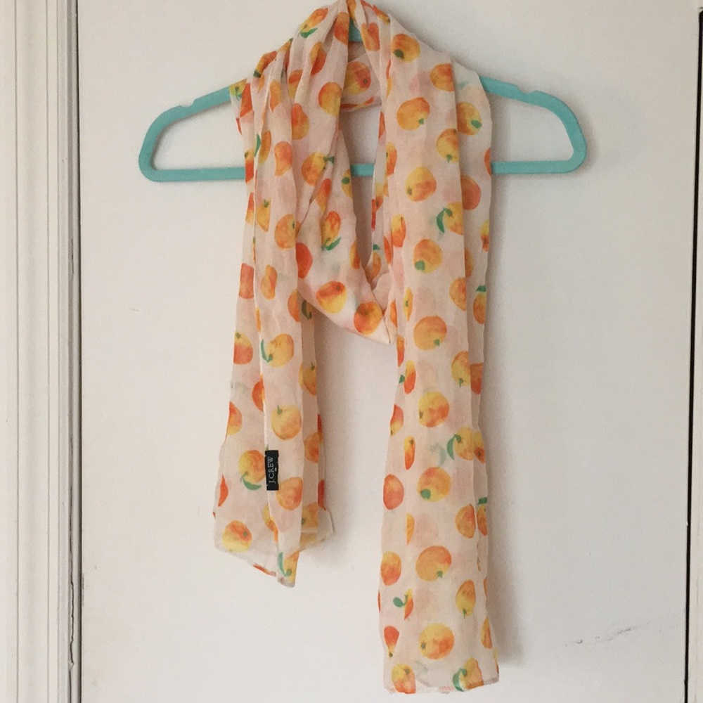 JCREW Orange watercolor scarf
